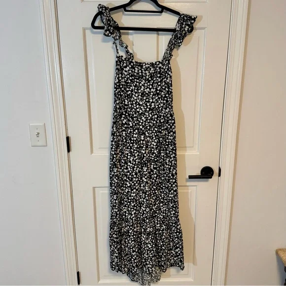 RIXO x Target | Midi Ruffle Dress, Black & White Floral Print, Size 16 - EUC - Picture 5 of 11